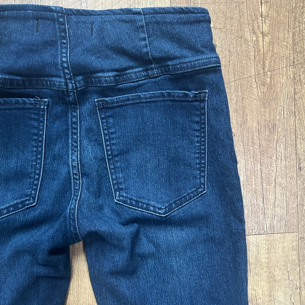 Free People Flare Jeans Dark Wash High Rise Boho Retro Size 26 - Picture 13 of 14